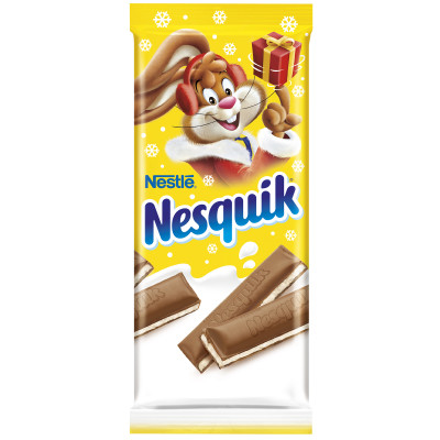 Шоколад молочный Nesquik с молочной начинкой, 100г Шоколад молочный Nesquik с молочной начинкой, 100г