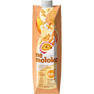 Напиток овсяный Nemoloko экзотик фруктовый, 1л Напиток овсяный Nemoloko экзотик фруктовый, 1л
