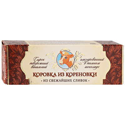 Сырок Коровка из Корёновки в тёмном шоколаде 23%, 50г Сырок Коровка из Корёновки в тёмном шоколаде 23%, 50г