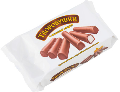 Сырок творожный Творобушки с ванилью глазированный 21%, 180г Сырок творожный Творобушки с ванилью глазированный 21%, 180г
