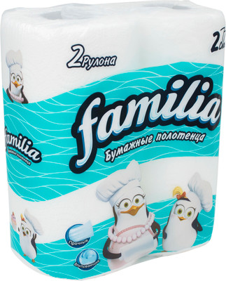Полотенца бумажные Familia 2 слоя, 2шт Полотенца бумажные Familia 2 слоя, 2шт