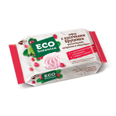 Зефир Eco botanica с кусочками брусники и витаминами, 250г Зефир Eco botanica с кусочками брусники и витаминами, 250г