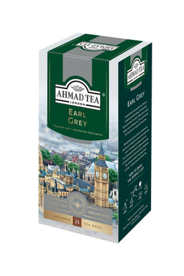 Чай Ahmad Tea Earl Grey чёрный в пакетиках, 25х2г Чай Ahmad Tea Earl Grey чёрный в пакетиках, 25х2г