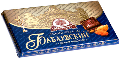 Шоколад тёмный Бабаевский с целым миндалем 55%, 100г Шоколад тёмный Бабаевский с целым миндалем 55%, 100г