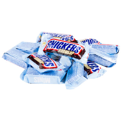 Шоколадный батончик Snickers Minis Пломбир жареный арахис-карамель-нуга в молочном шоколаде Шоколадный батончик Snickers Minis Пломбир жареный арахис-карамель-нуга в молочном шоколаде