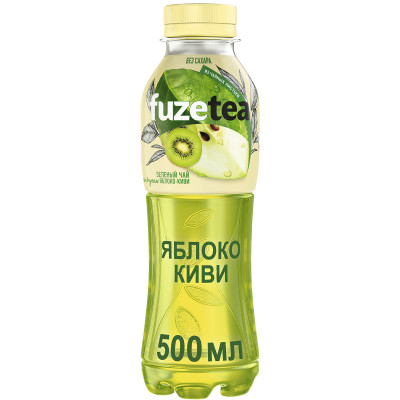 Холодный чай Fuzetea зелёный со вкусом яблока и киви, 500мл Холодный чай Fuzetea зелёный со вкусом яблока и киви, 500мл