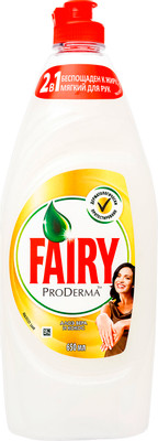 Средство для мытья посуды Fairy ProDerma алоэ вера и кокос, 650мл Средство для мытья посуды Fairy ProDerma алоэ вера и кокос, 650мл