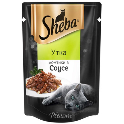 Корм Sheba Ломтики в соусе с уткой в соусе для кошек, 85г Корм Sheba Ломтики в соусе с уткой в соусе для кошек, 85г