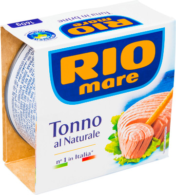 Тунец Rio Mare кусок натуральный, 160г Тунец Rio Mare кусок натуральный, 160г
