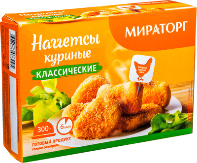 Наггетсы Мираторг Классические куриные, 300г Наггетсы Мираторг Классические куриные, 300г