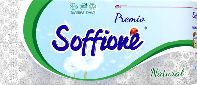 Бумага туалетная Soffione Premio Natural 3 слоя, 8шт Бумага туалетная Soffione Premio Natural 3 слоя, 8шт