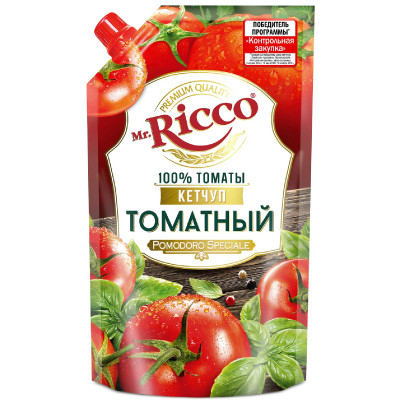 Кетчуп Mr. Ricco Томатный Pomodoro Speciale, 350г Кетчуп Mr. Ricco Томатный Pomodoro Speciale, 350г
