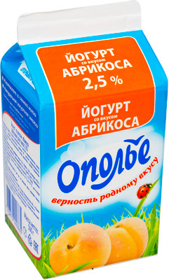 Йогурт Ополье питьевой абрикос 2.5%, 500г Йогурт Ополье питьевой абрикос 2.5%, 500г