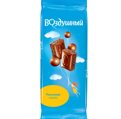 Шоколад молочный Воздушный пористый, 85г Шоколад молочный Воздушный пористый, 85г