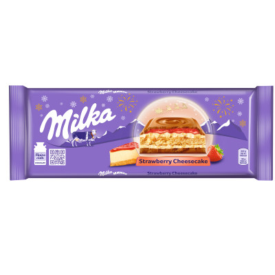 Шоколад молочный Milka Strawberry Cheesecake Клубничный чизкейк, 300г Шоколад молочный Milka Strawberry Cheesecake Клубничный чизкейк, 300г