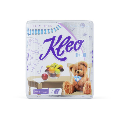 Полотенца бумажные Kleo Decor 2 слоя, 2шт Полотенца бумажные Kleo Decor 2 слоя, 2шт