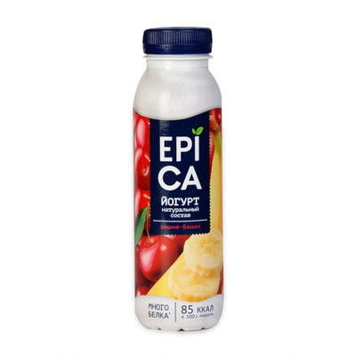 Йогурт Epica питьевой вишня-банан 2.5%, 260г Йогурт Epica питьевой вишня-банан 2.5%, 260г