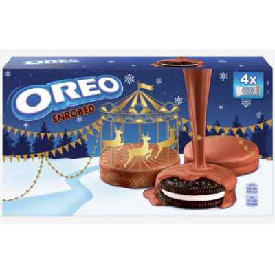 Печенье Oreo в глазури с какао и начинкой с ванильным вкусом, 164г Печенье Oreo в глазури с какао и начинкой с ванильным вкусом, 164г