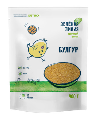 Булгур из пшеницы Зелёная Линия, 400г Булгур из пшеницы Зелёная Линия, 400г