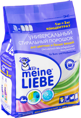 Порошок стиральный Meine Liebe универсальный, 1кг Порошок стиральный Meine Liebe универсальный, 1кг