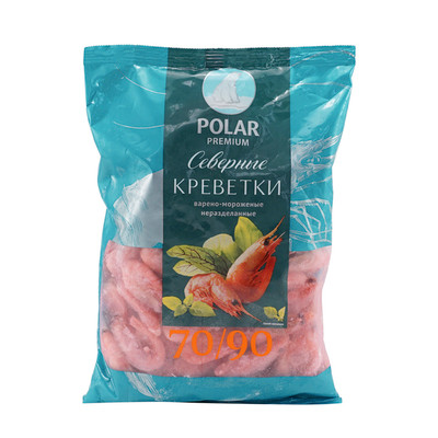 Креветки Polar 70/90 варёно-мороженые, 1кг Креветки Polar 70/90 варёно-мороженые, 1кг
