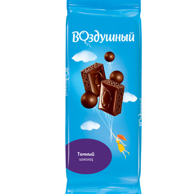 Шоколад тёмный Воздушный пористый, 85г Шоколад тёмный Воздушный пористый, 85г