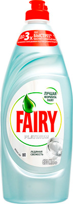 Средство для мытья посуды Fairy Platinum ледяная свежесть, 650мл Средство для мытья посуды Fairy Platinum ледяная свежесть, 650мл