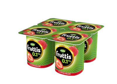 Продукт йогуртный Fruttis Легкий клубника 0.1%, 110г Продукт йогуртный Fruttis Легкий клубника 0.1%, 110г