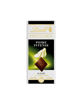 Шоколад тёмный Lindt Превосходный с грушей и кусочками миндаля, 100г Шоколад тёмный Lindt Превосходный с грушей и кусочками миндаля, 100г
