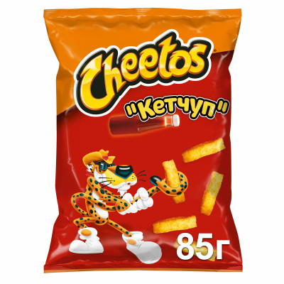 Кукурузные снеки Cheetos Кетчуп, 85г Кукурузные снеки Cheetos Кетчуп, 85г