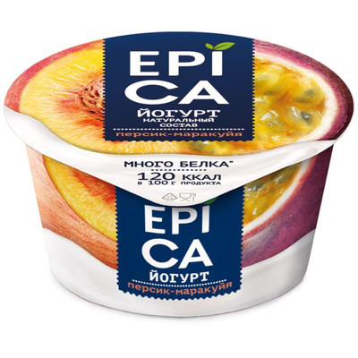 Йогурт Epica персик-маракуйя 4.8%, 130г Йогурт Epica персик-маракуйя 4.8%, 130г