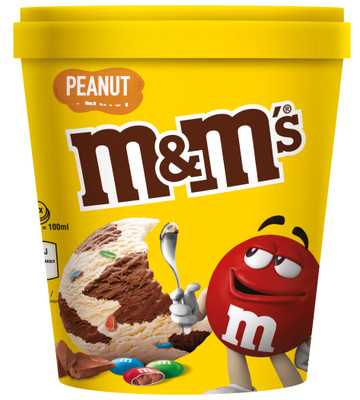 Мороженое M&Ms двухслойное молочное арахисовое и сливочное шоколадное с драже 9.5%, 292г Мороженое M&Ms двухслойное молочное арахисовое и сливочное шоколадное с драже 9.5%, 292г