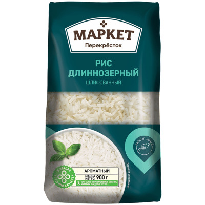 Рис Маркет Перекрёсток длиннозёрный, 900г Рис Маркет Перекрёсток длиннозёрный, 900г