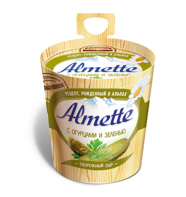 Сыр творожный Almette с огурцами и зеленью 60%, 150г Сыр творожный Almette с огурцами и зеленью 60%, 150г