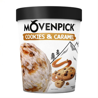Мороженое пломбир Movenpick Cookies&Caramel карамельный соус-кусочки печенья 12.7%, 298г Мороженое пломбир Movenpick Cookies&Caramel карамельный соус-кусочки печенья 12.7%, 298г