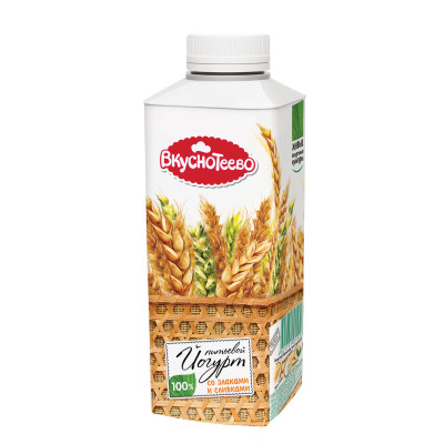 Йогурт Вкуснотеево питьевой со злаками и сливками 1.5%, 750г Йогурт Вкуснотеево питьевой со злаками и сливками 1.5%, 750г