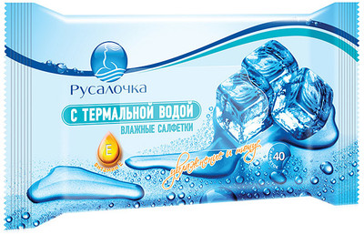 Салфетки влажные Русалочка с термальной водой, 40шт Салфетки влажные Русалочка с термальной водой, 40шт