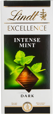 Шоколад тёмный Lindt Excellence со вкусом мяты, 100г Шоколад тёмный Lindt Excellence со вкусом мяты, 100г