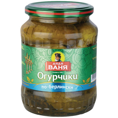 Огурчики Дядя Ваня По-Берлински маринованные, 680г Огурчики Дядя Ваня По-Берлински маринованные, 680г