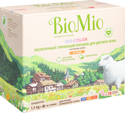 Порошок стиральный BioMio Bio-Color экологичный для цветного белья концентрат, 1.5кг Порошок стиральный BioMio Bio-Color экологичный для цветного белья концентрат, 1.5кг