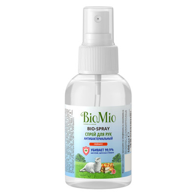 Спрей гигиенический BioMio Bio-spray для рук, 100мл Спрей гигиенический BioMio Bio-spray для рук, 100мл