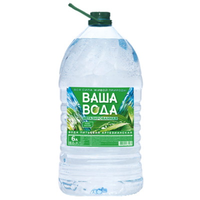 Вода Ваша вода природная питьевая негазированная, 6л Вода Ваша вода природная питьевая негазированная, 6л