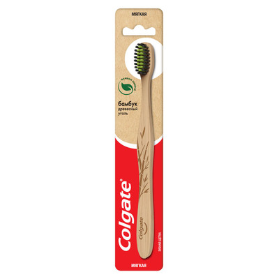 Зубная щётка Colgate бамбук древесный уголь мягкая Зубная щётка Colgate бамбук древесный уголь мягкая