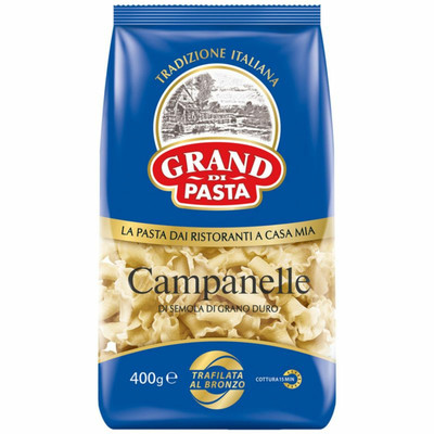 Макароны Grand Di Pasta Campanelle группа А высший сорт, 500г Макароны Grand Di Pasta Campanelle группа А высший сорт, 500г