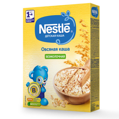 Каша Nestlé безмолочная овсяная с 5 месяцев, 200г Каша Nestlé безмолочная овсяная с 5 месяцев, 200г