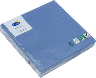 Салфетки бумажные Duni синие 3 слоя 33x33см, 20шт Салфетки бумажные Duni синие 3 слоя 33x33см, 20шт