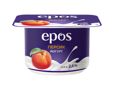 Йогурт Epos густой с персиком 2.5%, 120г Йогурт Epos густой с персиком 2.5%, 120г