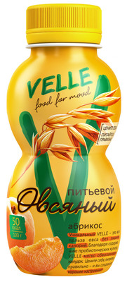 Продукт овсяный питьевой Velle Абрикос, 250мл Продукт овсяный питьевой Velle Абрикос, 250мл