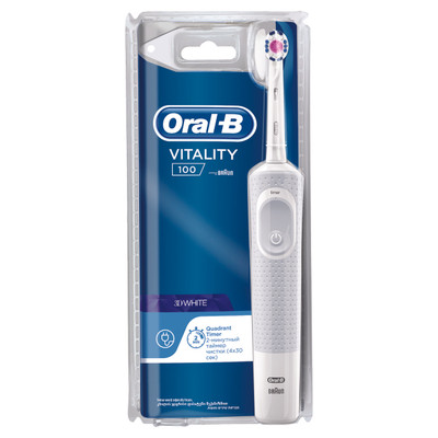 Электрическая Зубная Щетка Oral-B Vitality 100 белая Электрическая Зубная Щетка Oral-B Vitality 100 белая