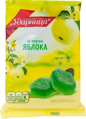 Мармелад Ударница яблоко, 325г Мармелад Ударница яблоко, 325г
